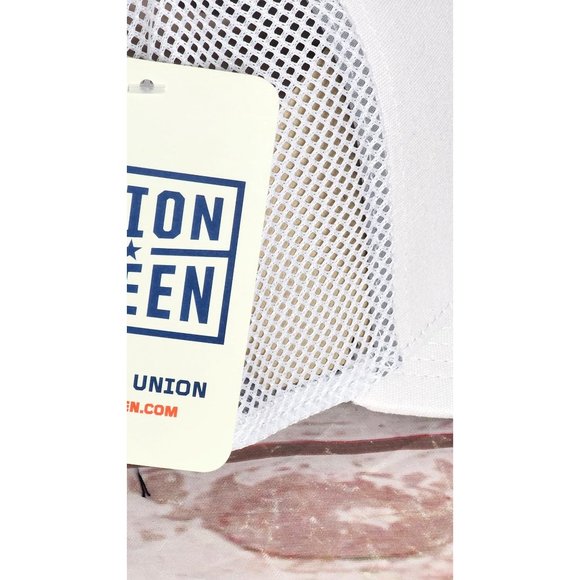 Union Green UG White/Navy Mesh Back Adjustable Rally Snapback Hat Join the Union - Picture 5 of 13